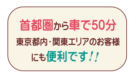 首都圏から車で50分　ペットホテル
